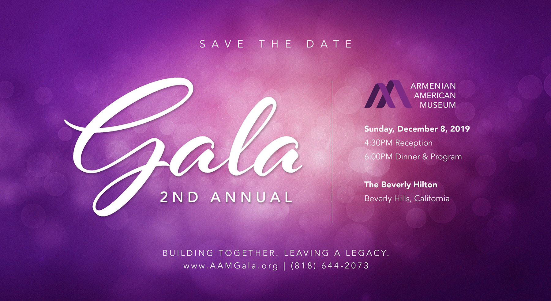 2nd Annual Armenian American Museum Gala Save the Date