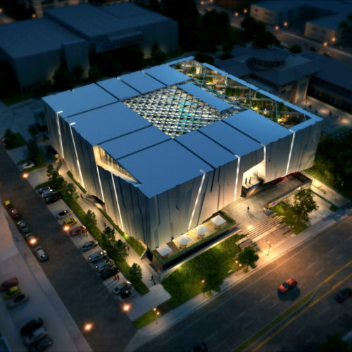 Armenian American Museum Aerial Night 500x500