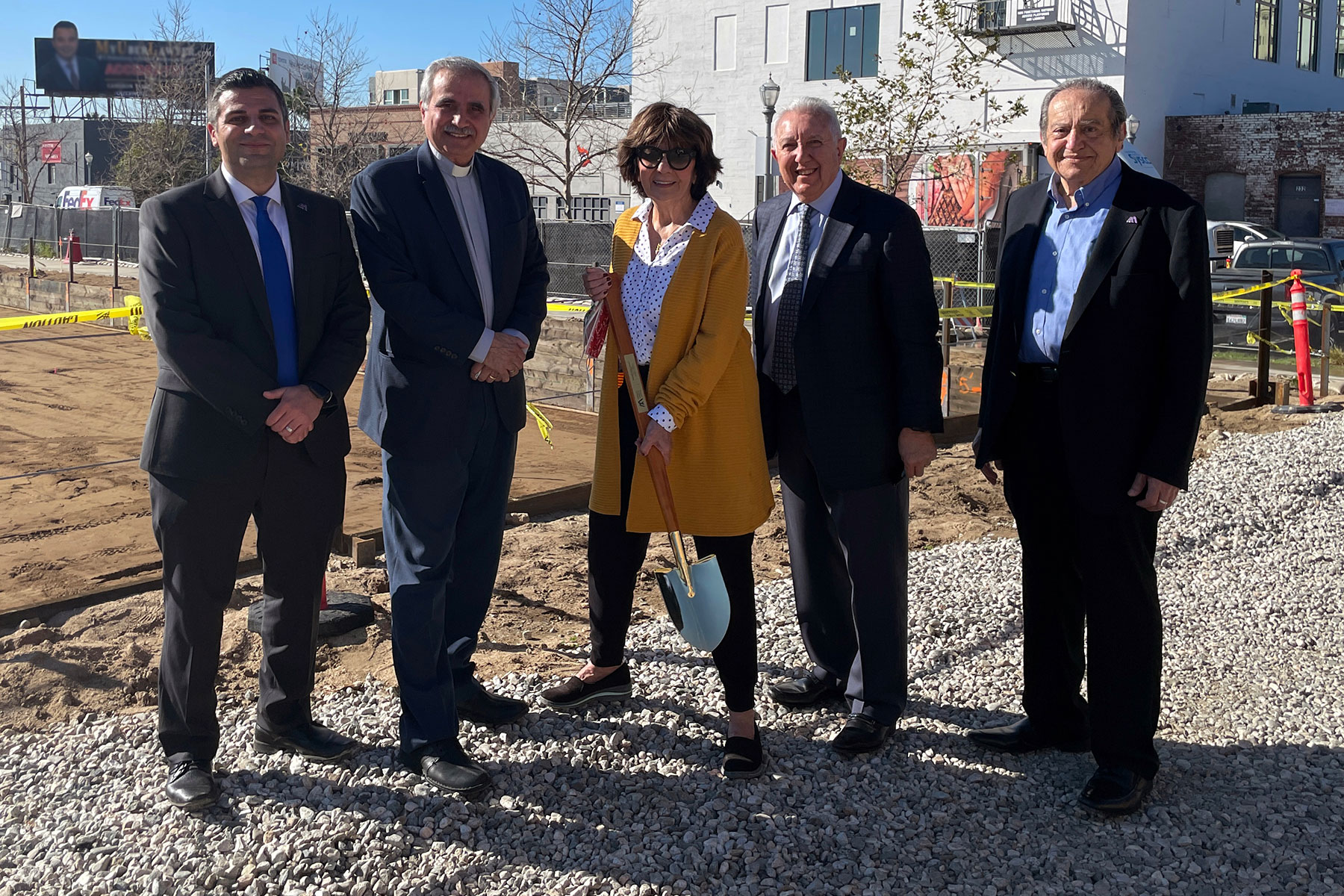 Glendale Mayor Paula Devine Visits Armenian American Museum Construction Site
