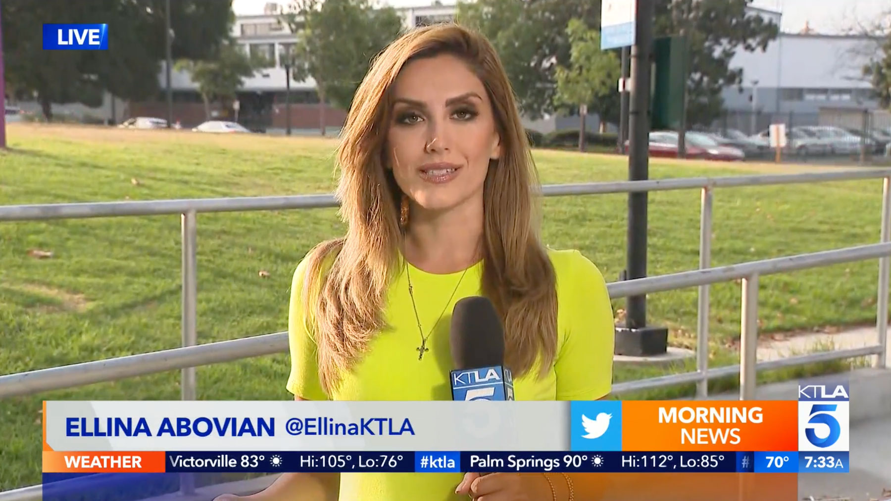 KTLA 5 News Reporter Ellina Abovian Live Coverage of Armenian American ...