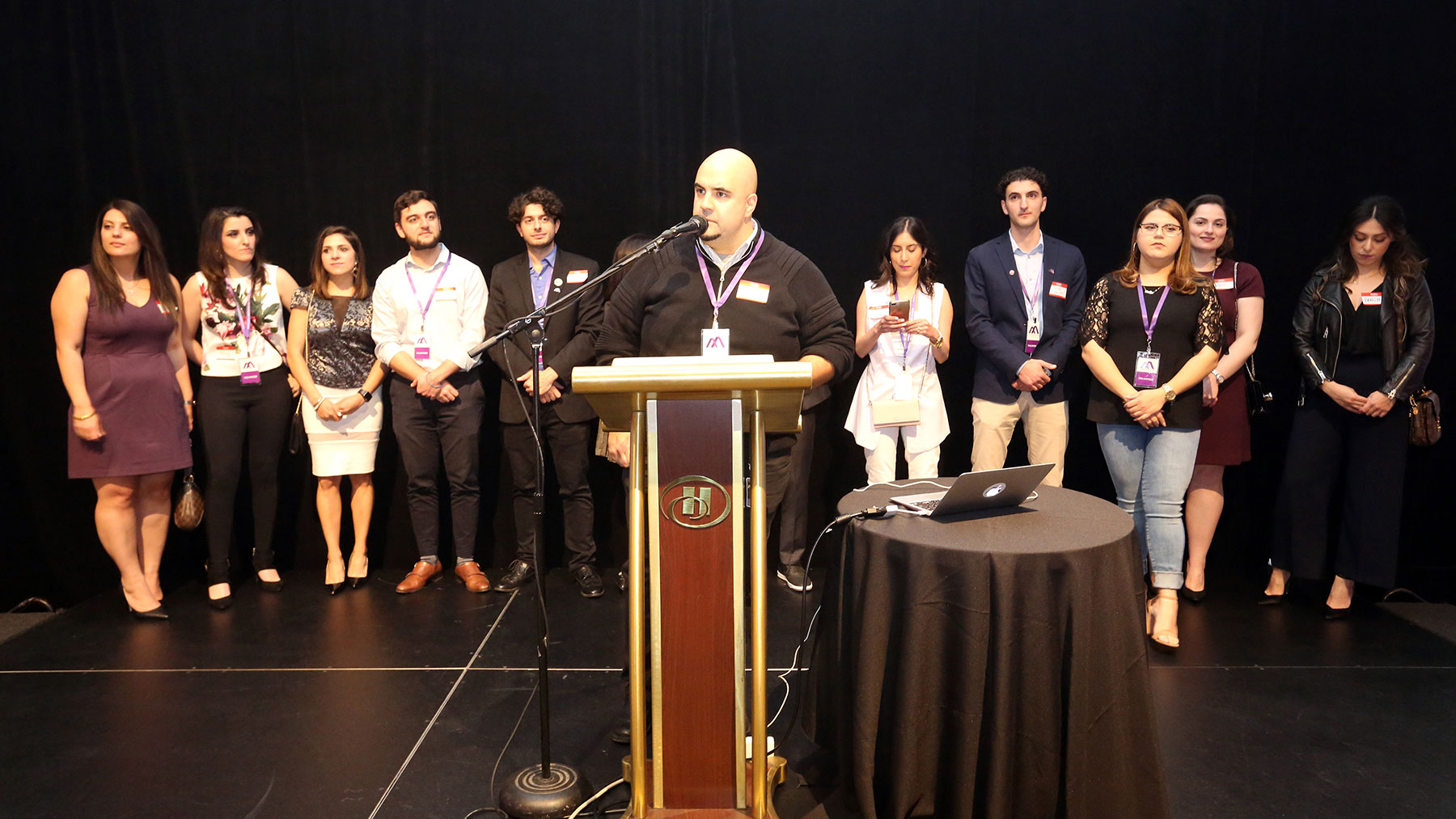 Philip Hovanessian of the Armenian Professional Network Los Angeles Chapter Welcoming Capacity Crowd at AYP Summer Mixer